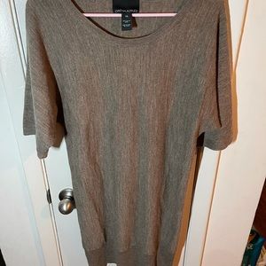 Cynthia Rowley Short Sleeve Brown Knit Dress